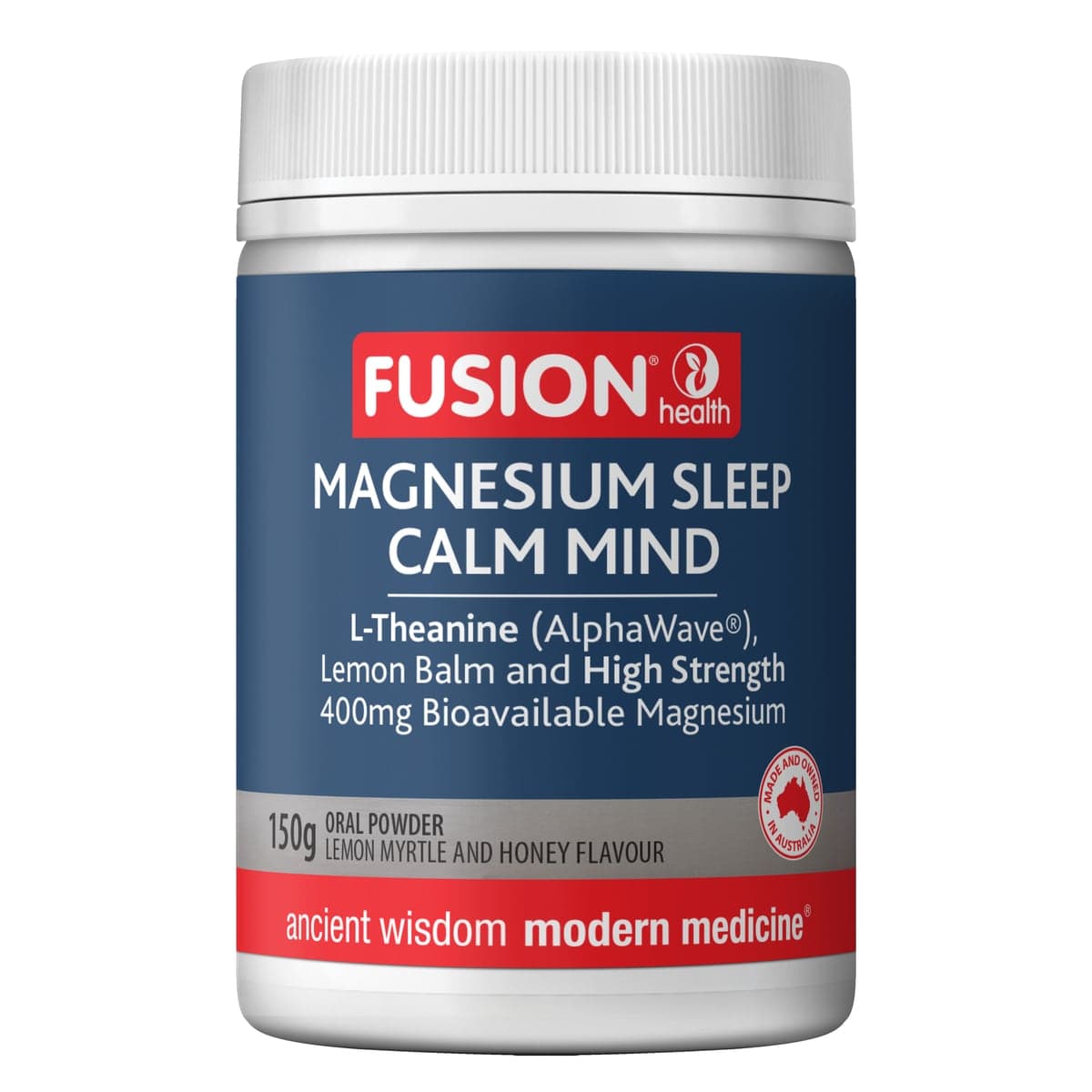 Fusion Health Magnesium Sleep Calm Mind Lemon Myrtle Powder 150g