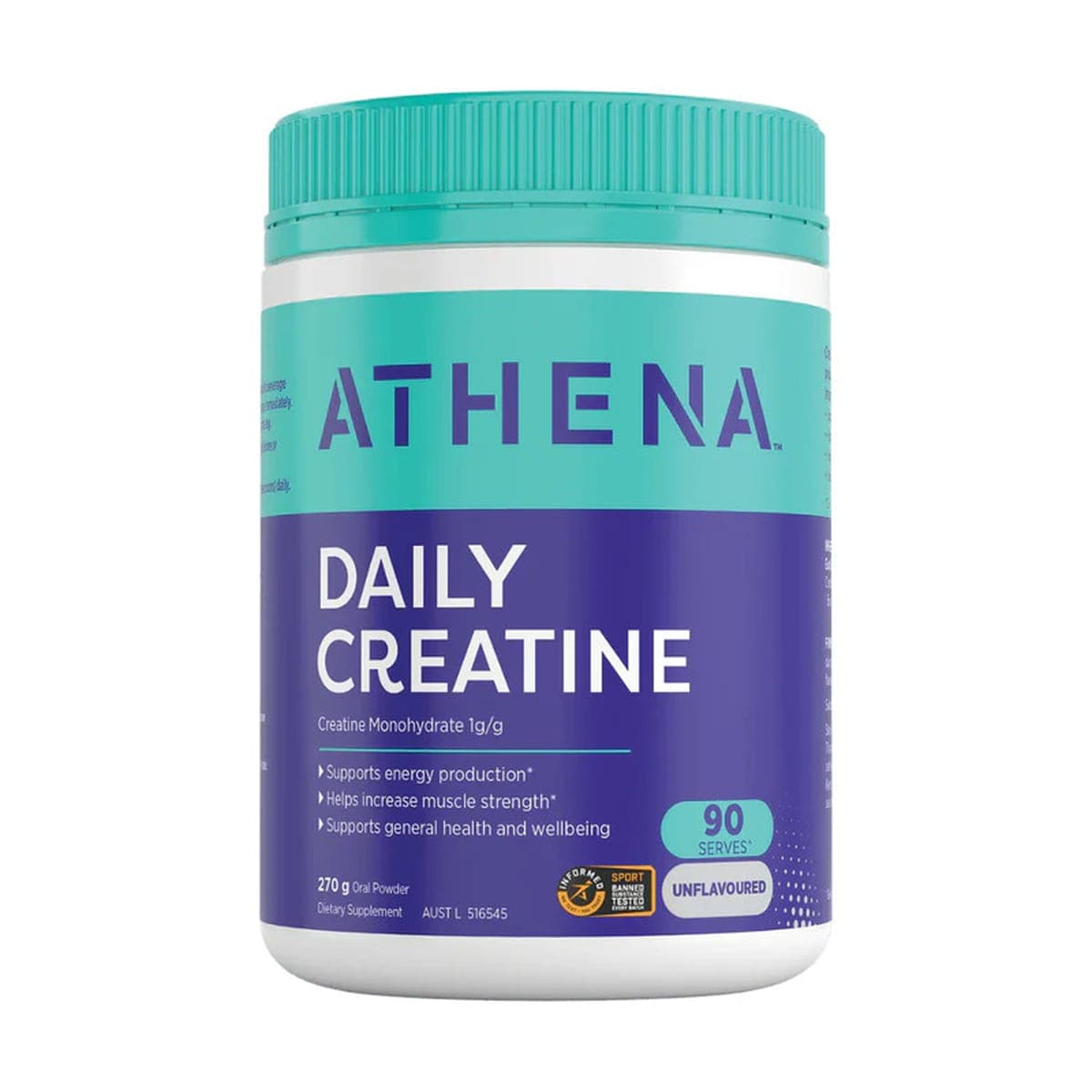 Athena Daily Creatine Unflavoured 270g