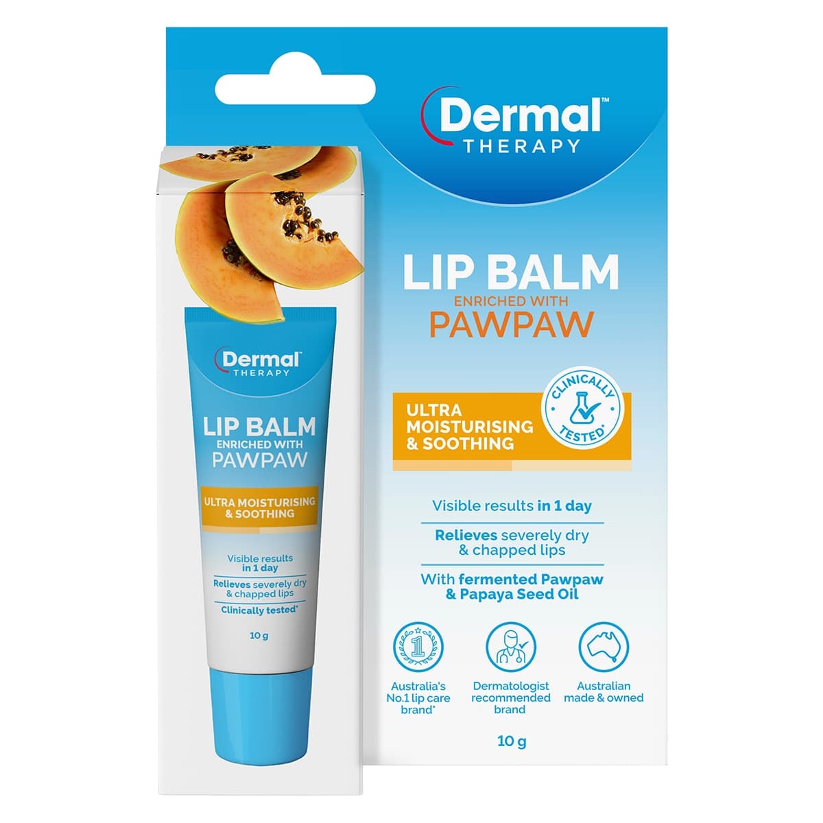 Dermal Therapy Lip Balm Paw Paw 10g
