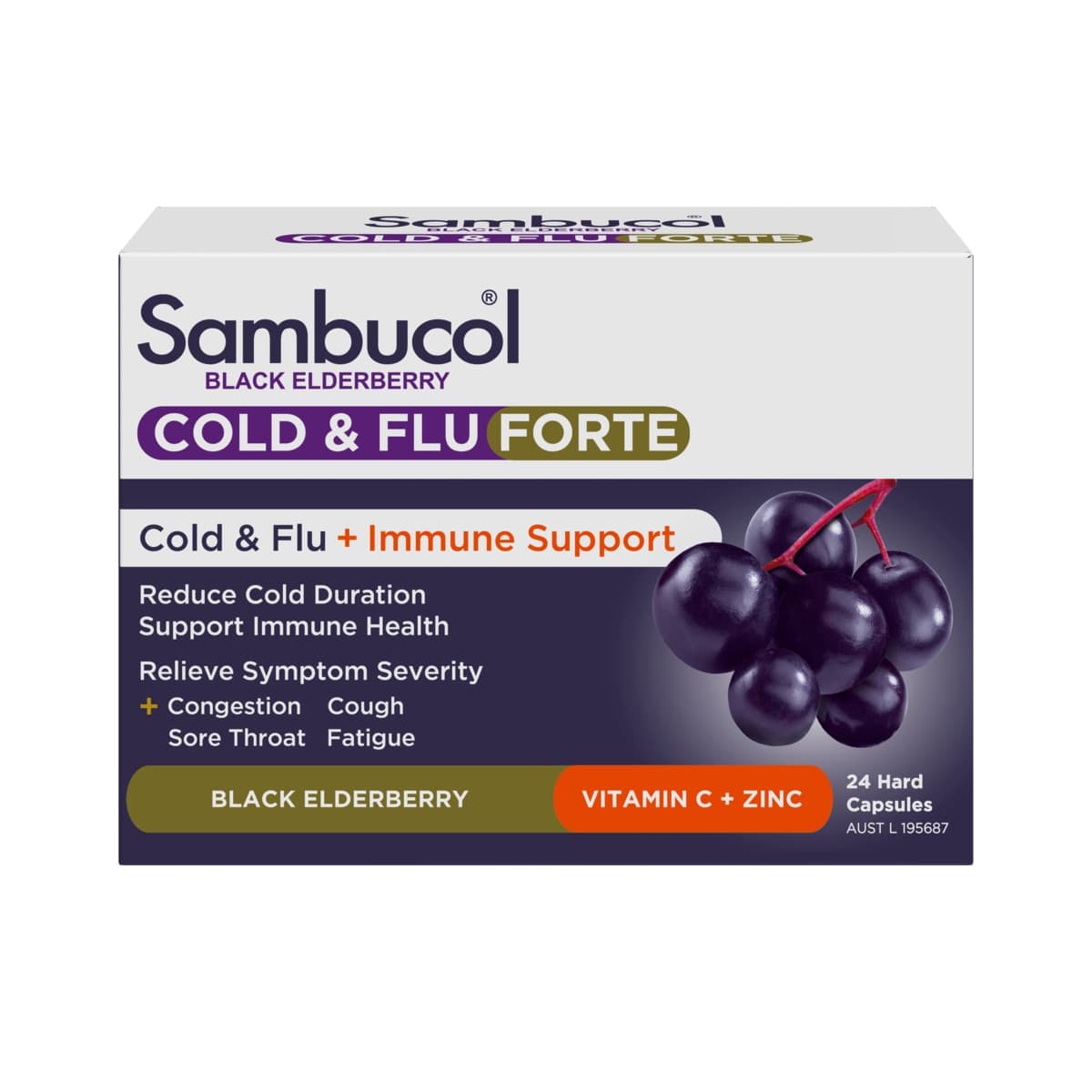 Sambucol Cold & Flu Forte 24 Capsules