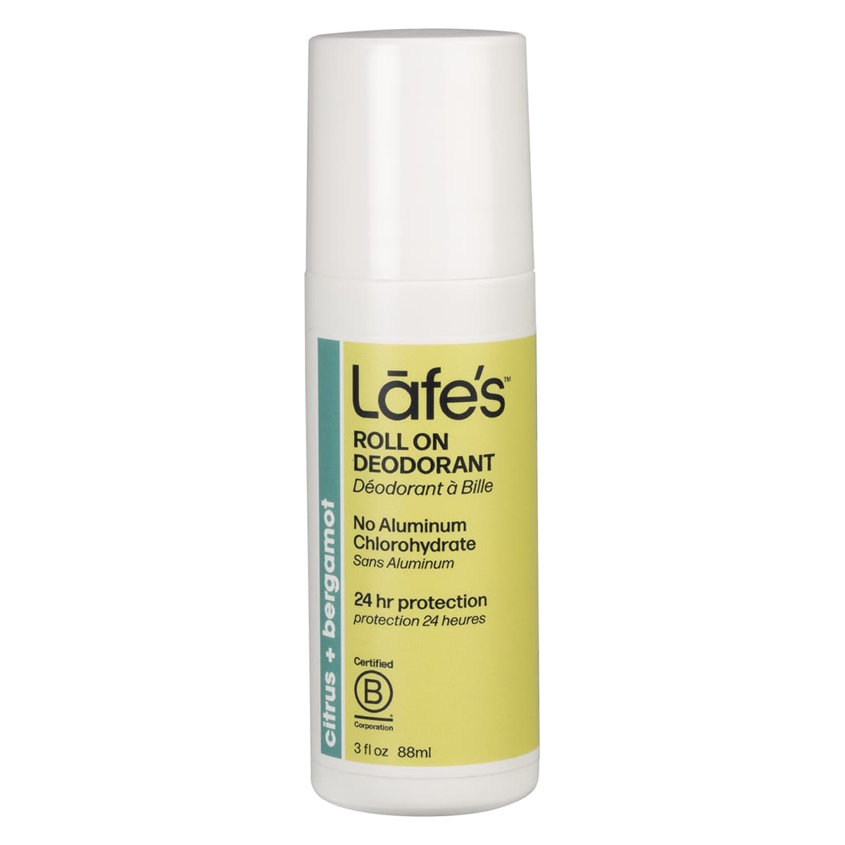Lafe's Roll On Deodorant Citrus + Bergamot 88mL