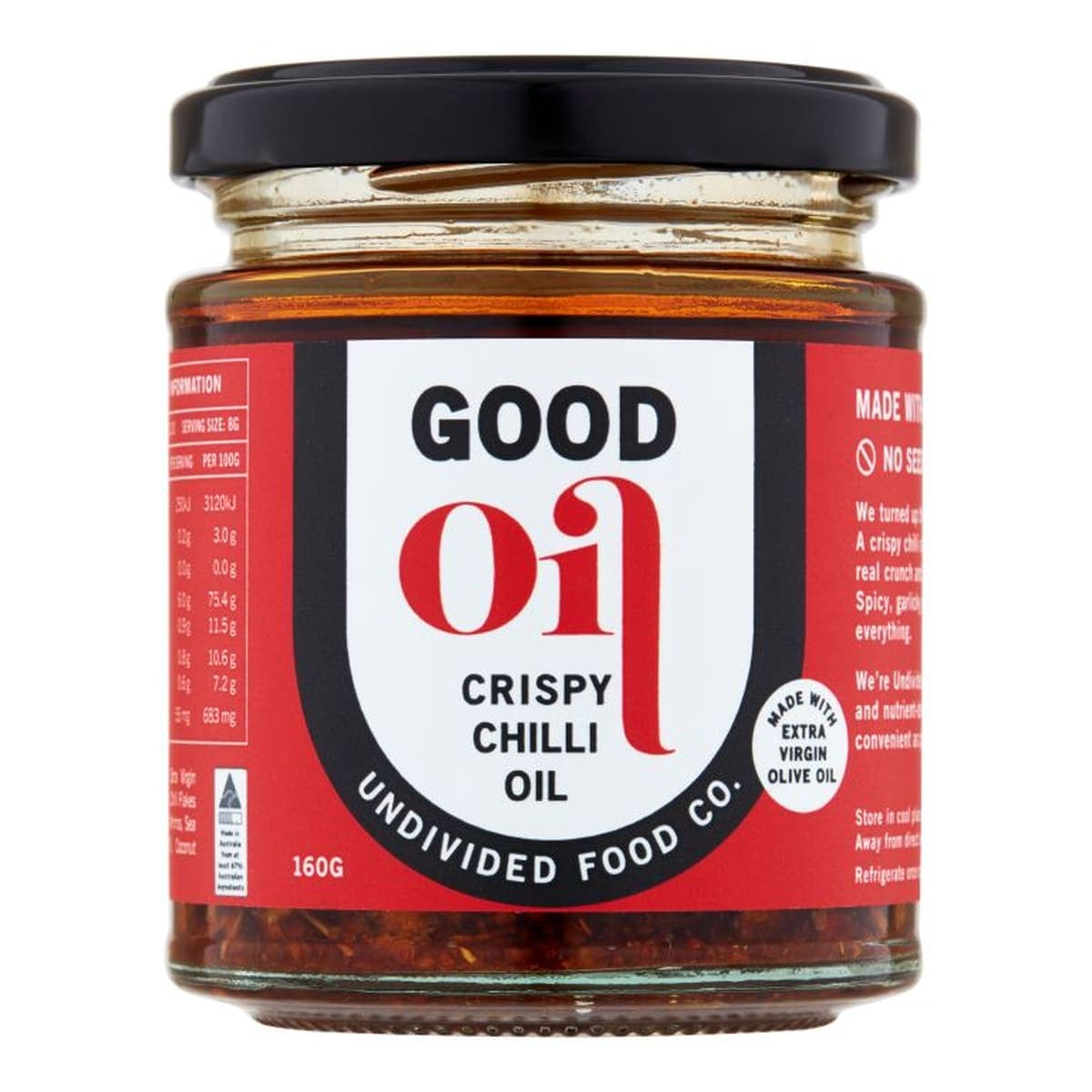 Undivided Food Co Good Oil Crispy Chilli 160g