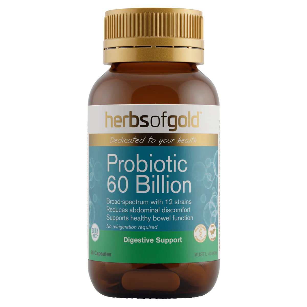 Herbs of Gold Probiotic 60 Billion 60 Capsules