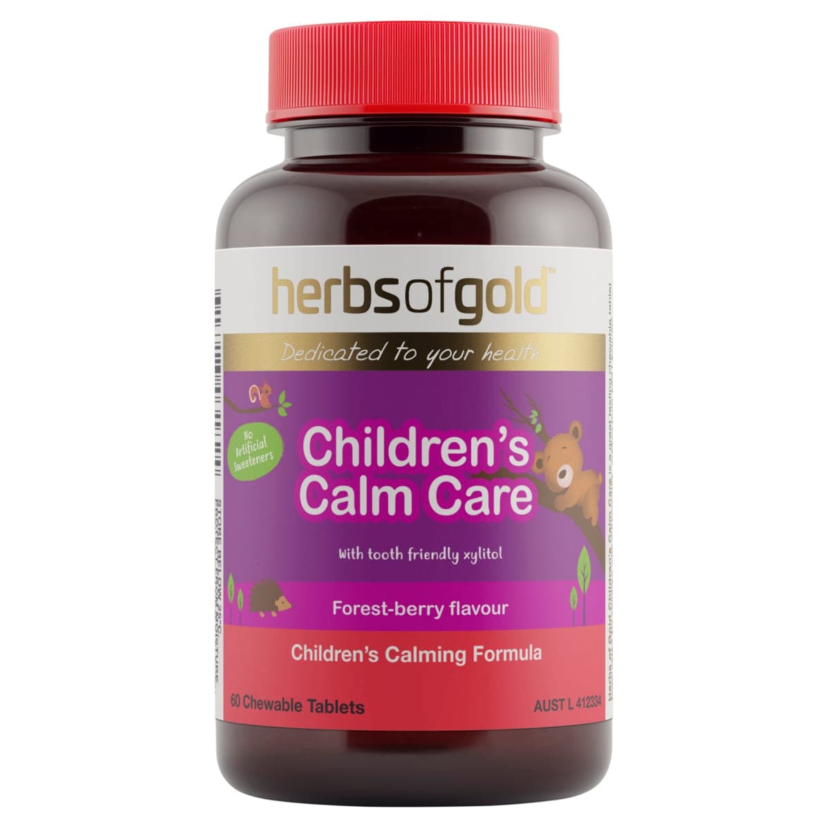 Herbs of Gold Childrens Calm Care 60 Chewable Tablets