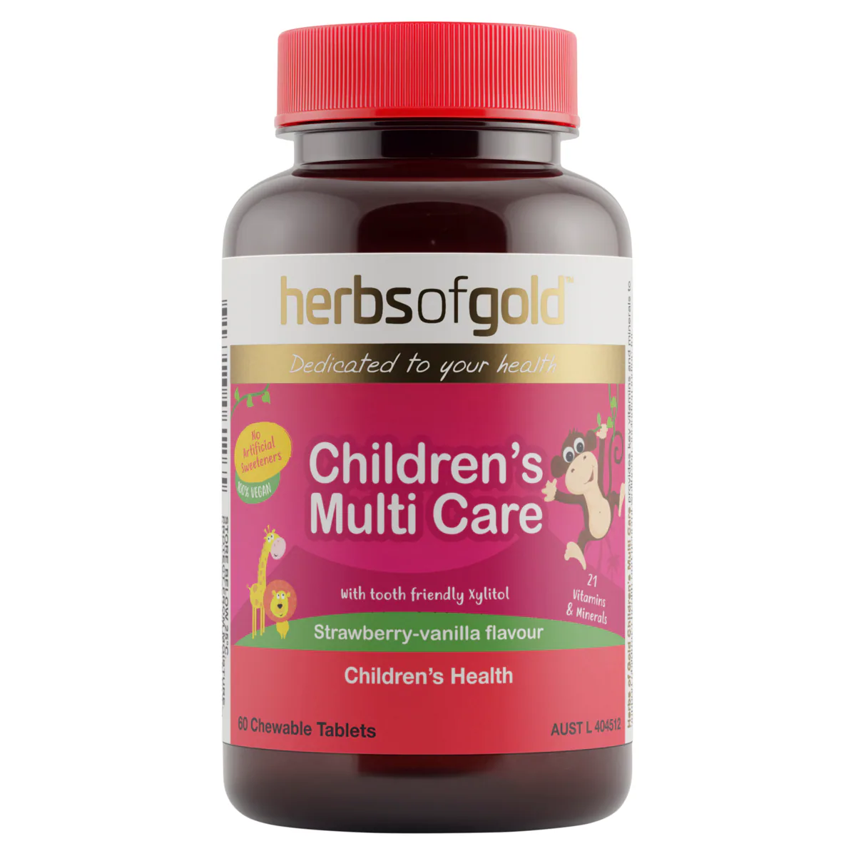 Herbs of Gold Childrens Multi Care 60 Chewable Tablets