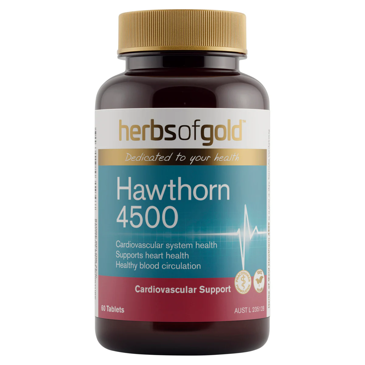 Herbs of Gold Hawthorn 4500 60 Tablets