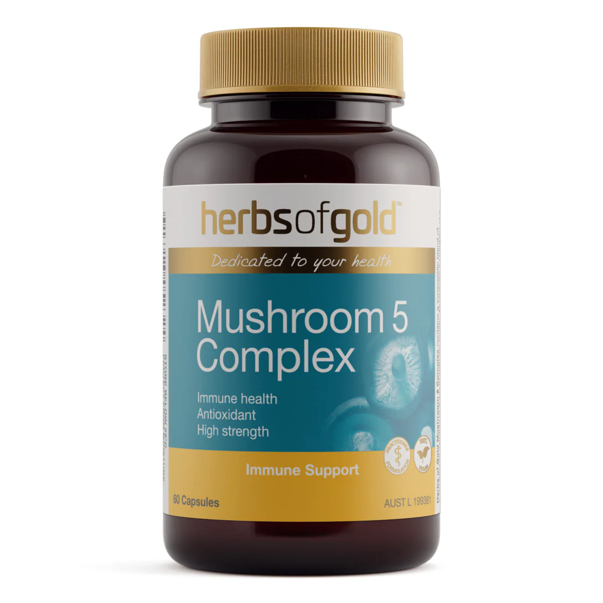 Herbs of Gold Mushroom 5 Complex 60 Capsules