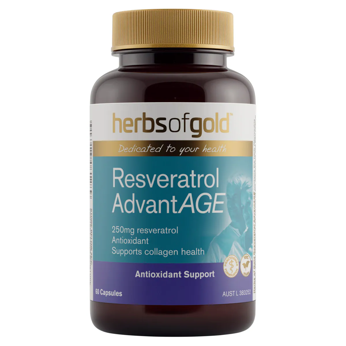 Herbs of Gold Resveratrol AdvantAGE 60 Capsules