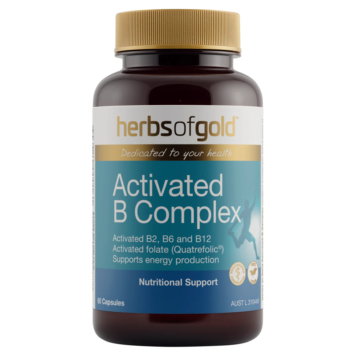 Herbs of Gold Activated B Complex 60 Capsules