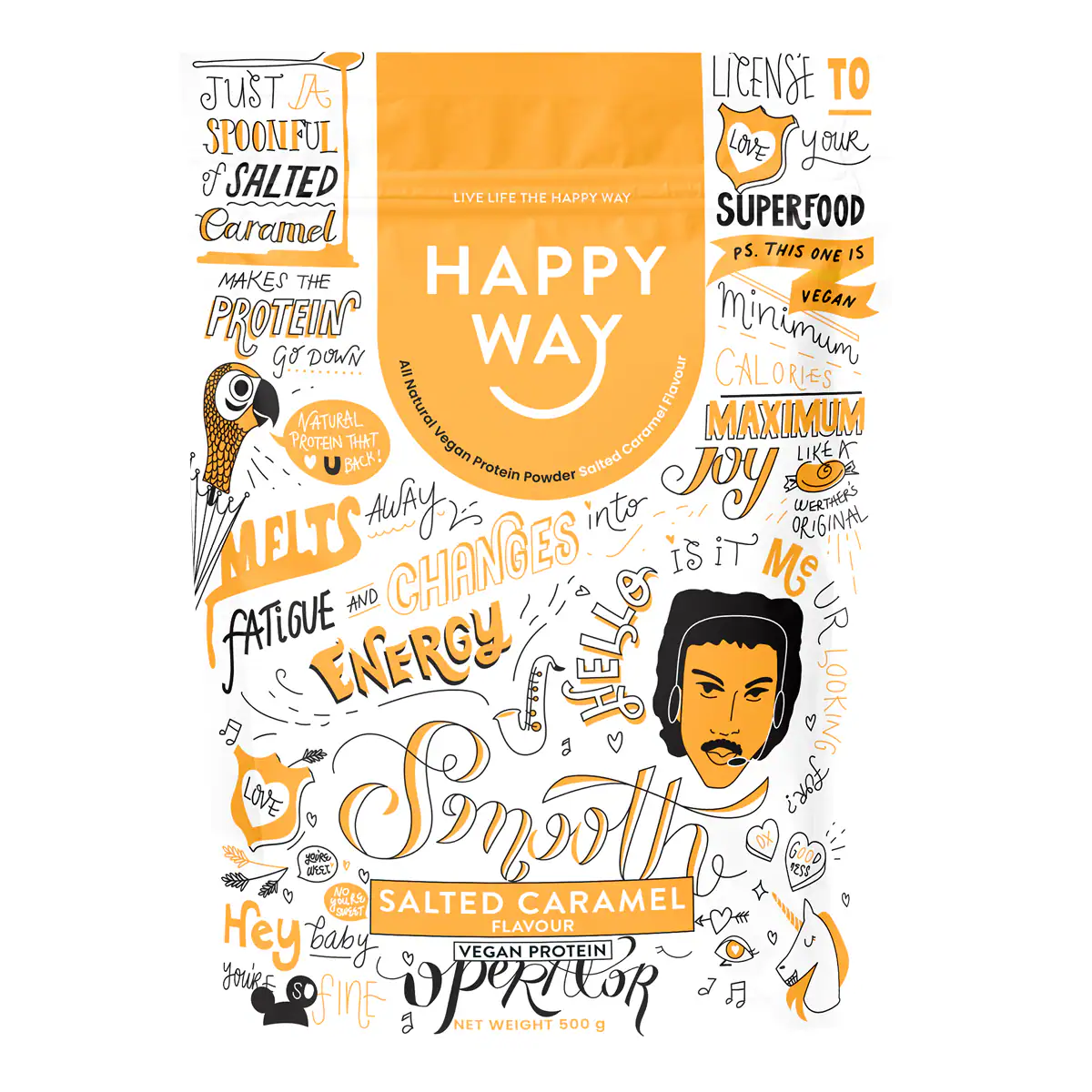 Happy Way Vegan Protein Powder Salted Caramel 500g