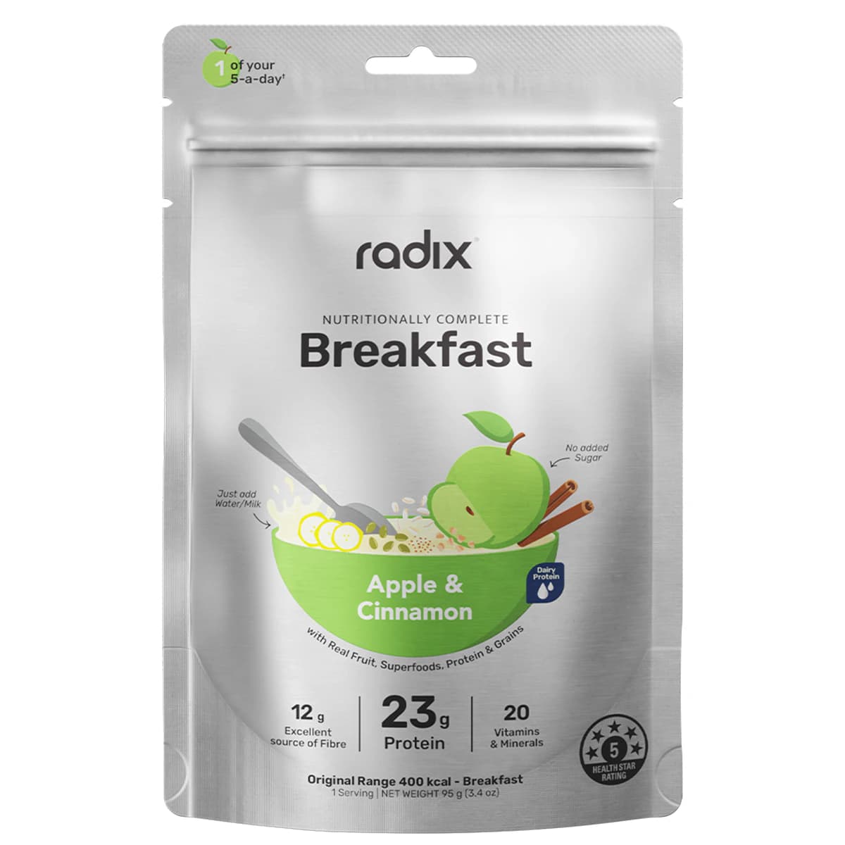 Radix Nutritionally Complete Breakfast Dairy Apple & Cinnamon 95g