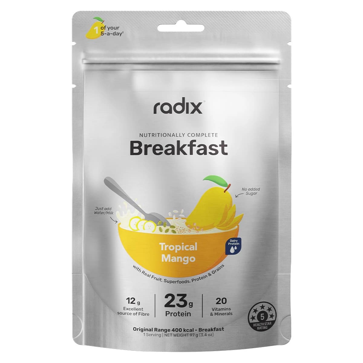Radix Nutritionally Complete Breakfast Dairy Tropical Mango 97g