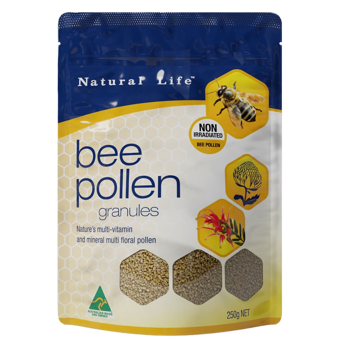 Natural Life Bee Pollen Granules Non Irradiated 250g
