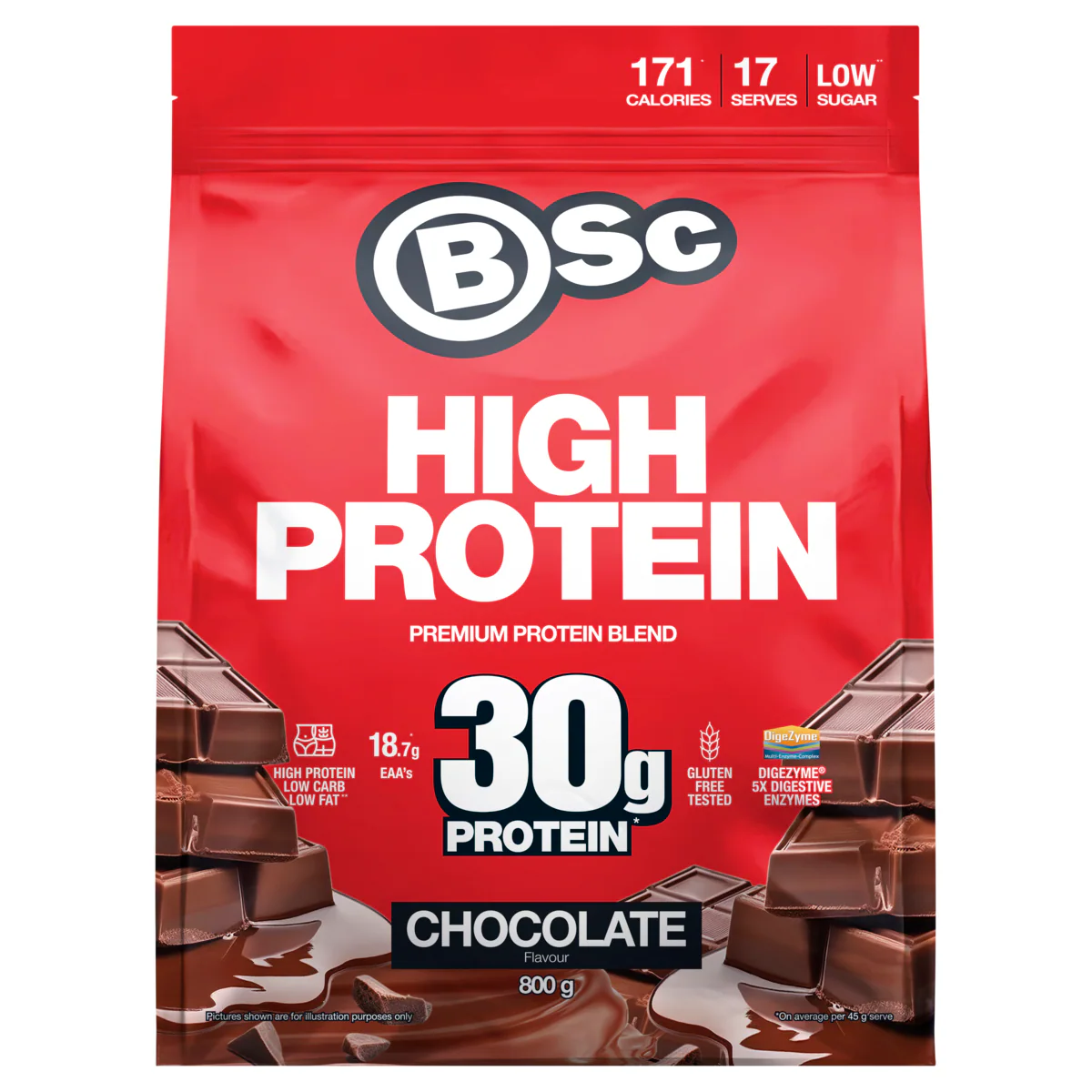 BSc High Protein Powder Chocolate 800g