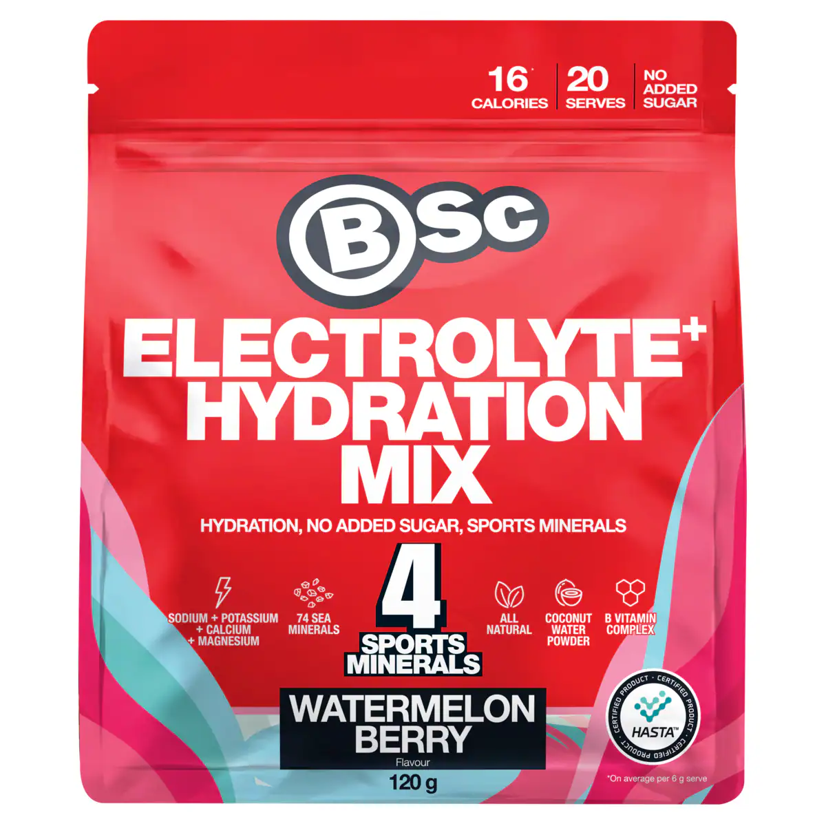 BSc Electrolyte+ Hydration Mix Watermelon Berry 120g