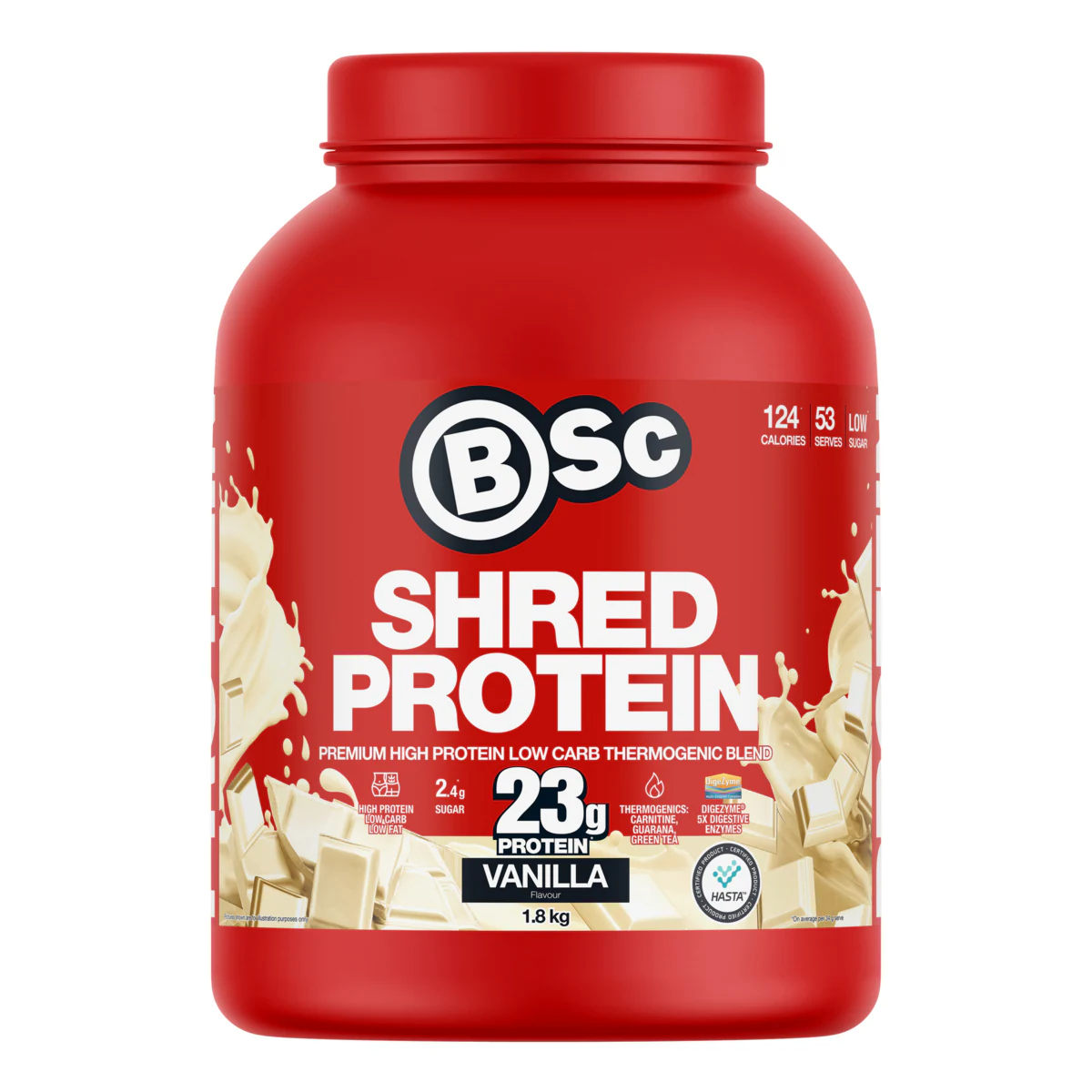 BSc Shred Protein Powder Vanilla 1.8kg