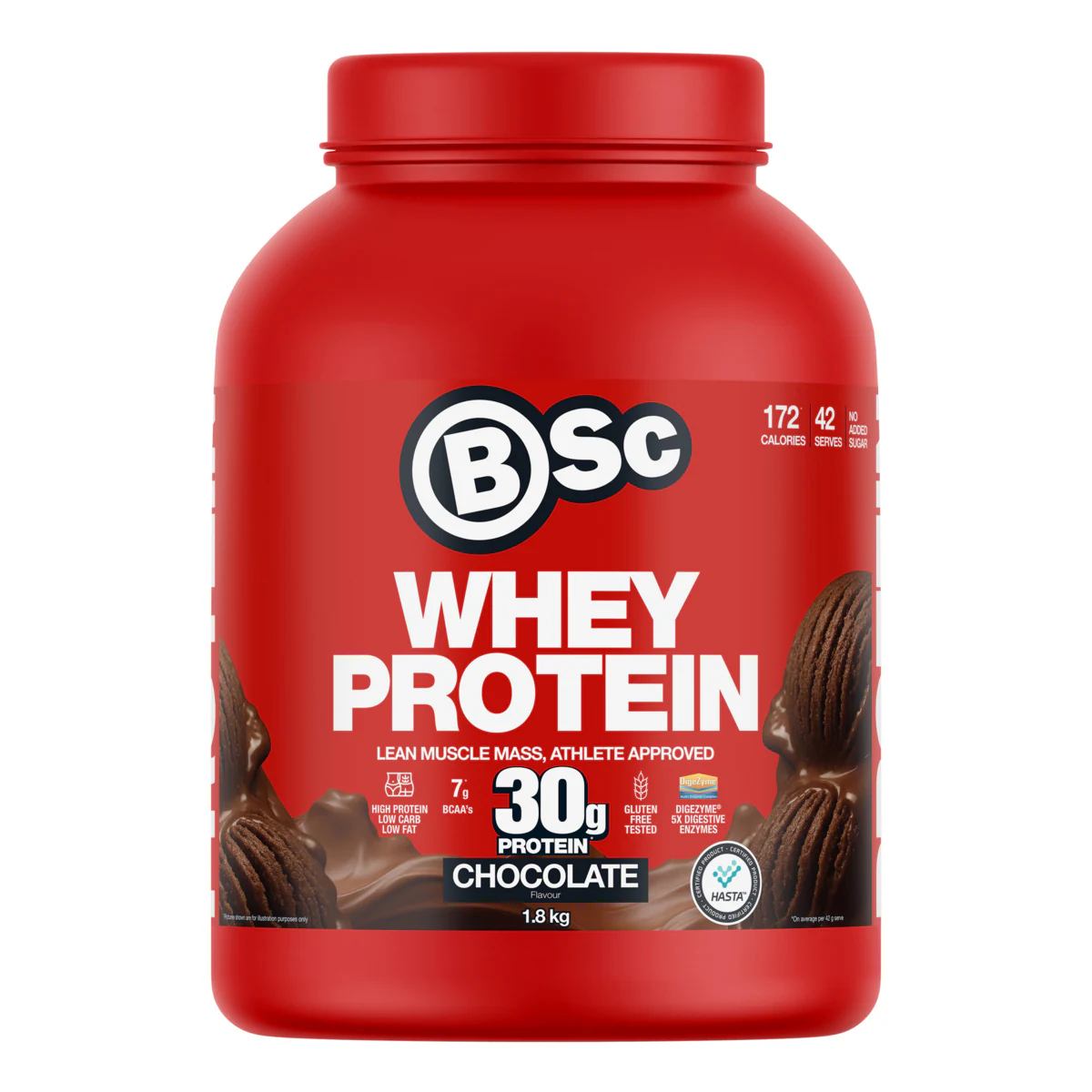 BSc Whey Protein Powder Chocolate - 1.8kg