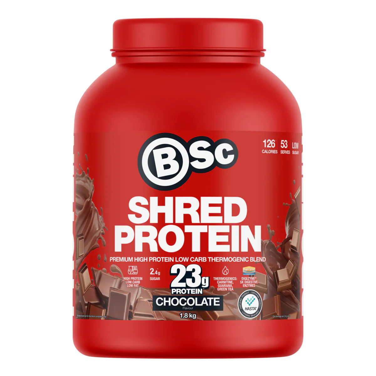 BSc Shred Protein Powder Chocolate 1.8kg