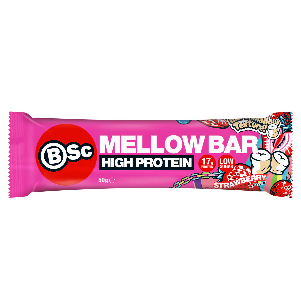 BSc High Protein Mellow Bar Strawberry 12 x 50g