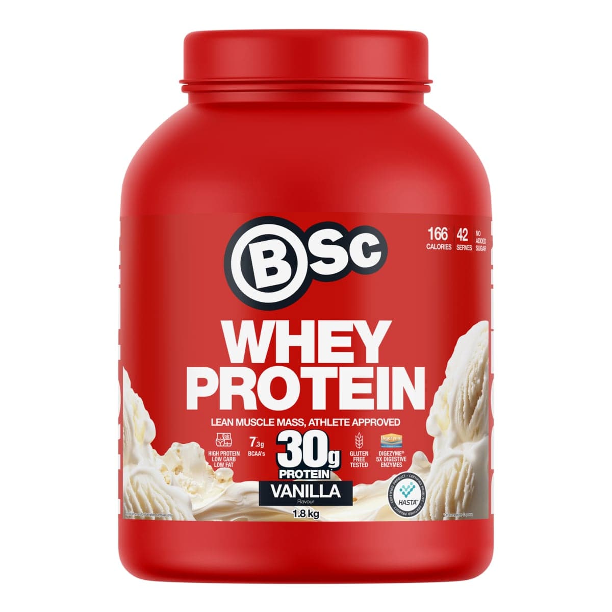 BSc Whey Protein Powder Vanilla - 1.8kg