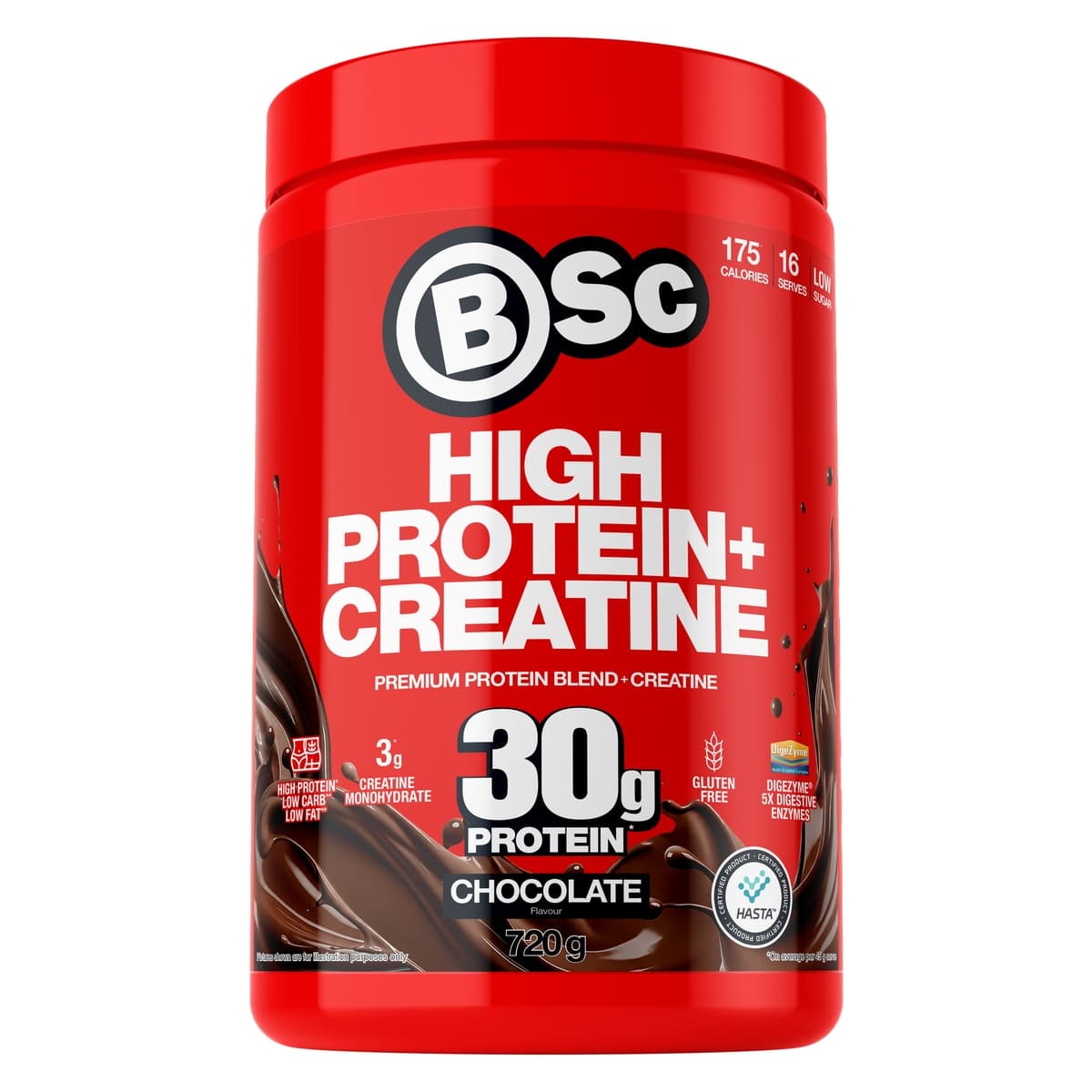 BSc High Protein + Creatine Chocolate 720g