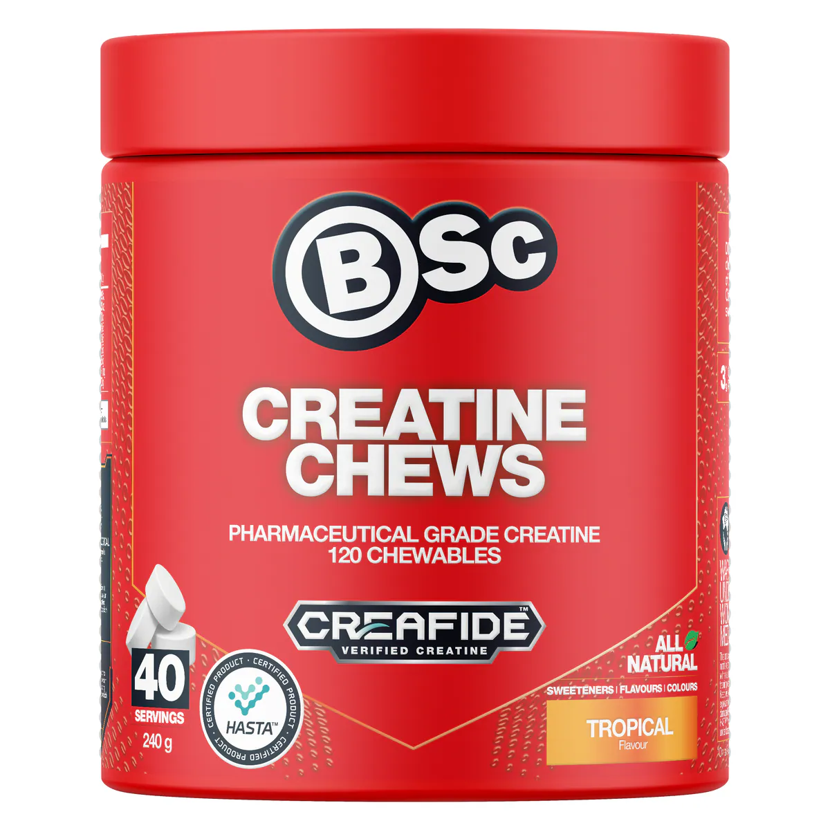 BSc Creatine Chews Tropical Flavour 120 Chewables