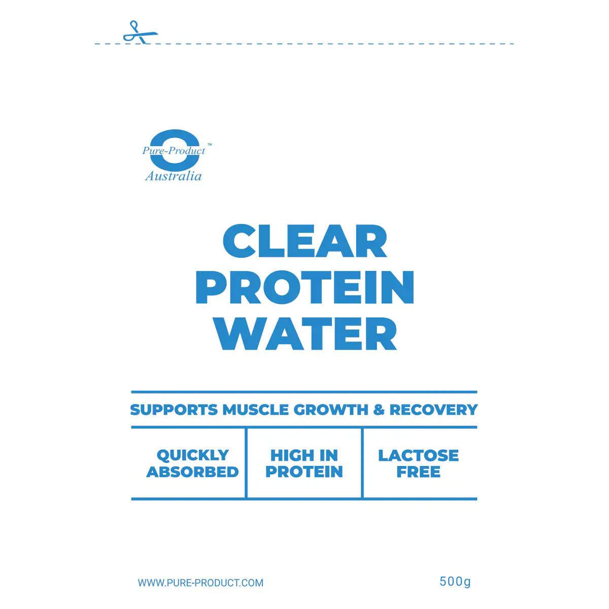 Pure Product Australia Clear Protein Powder 500g