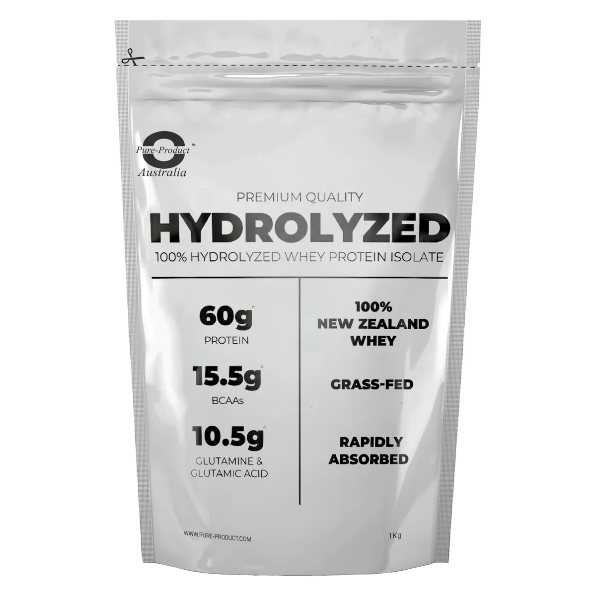 Pure Product Australia Hydrolyzed Whey Protein Isolate Chocolate 1kg