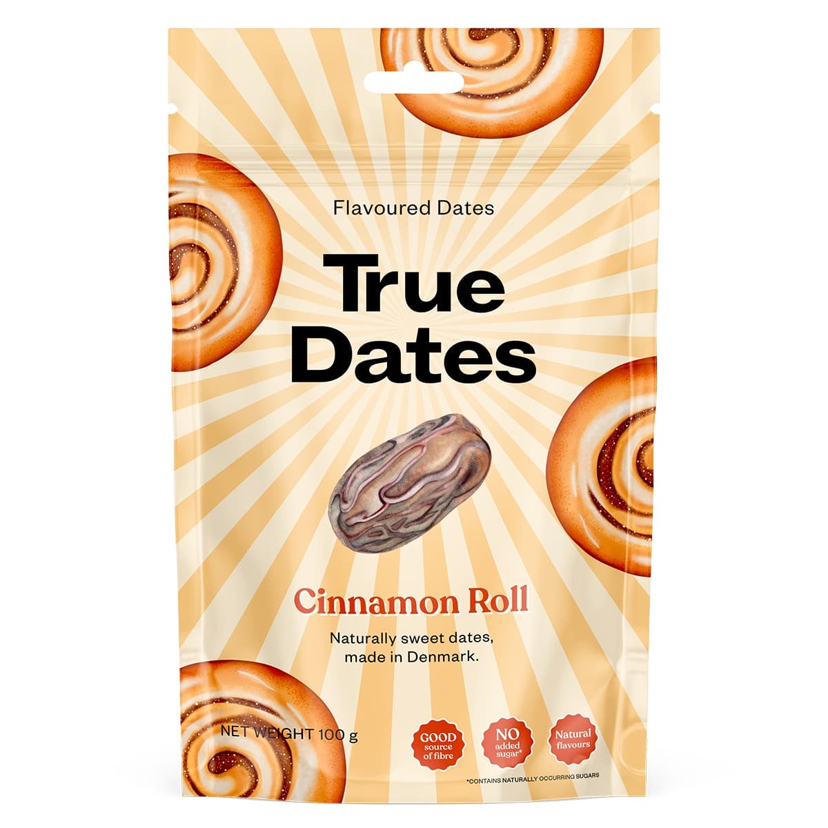 True Dates Flavoured Dates Cinnamon Roll 100g