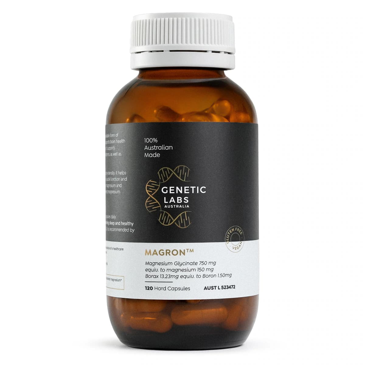 Genetic Labs Australia Magnesium Glycinate with Boron 120 Capsules