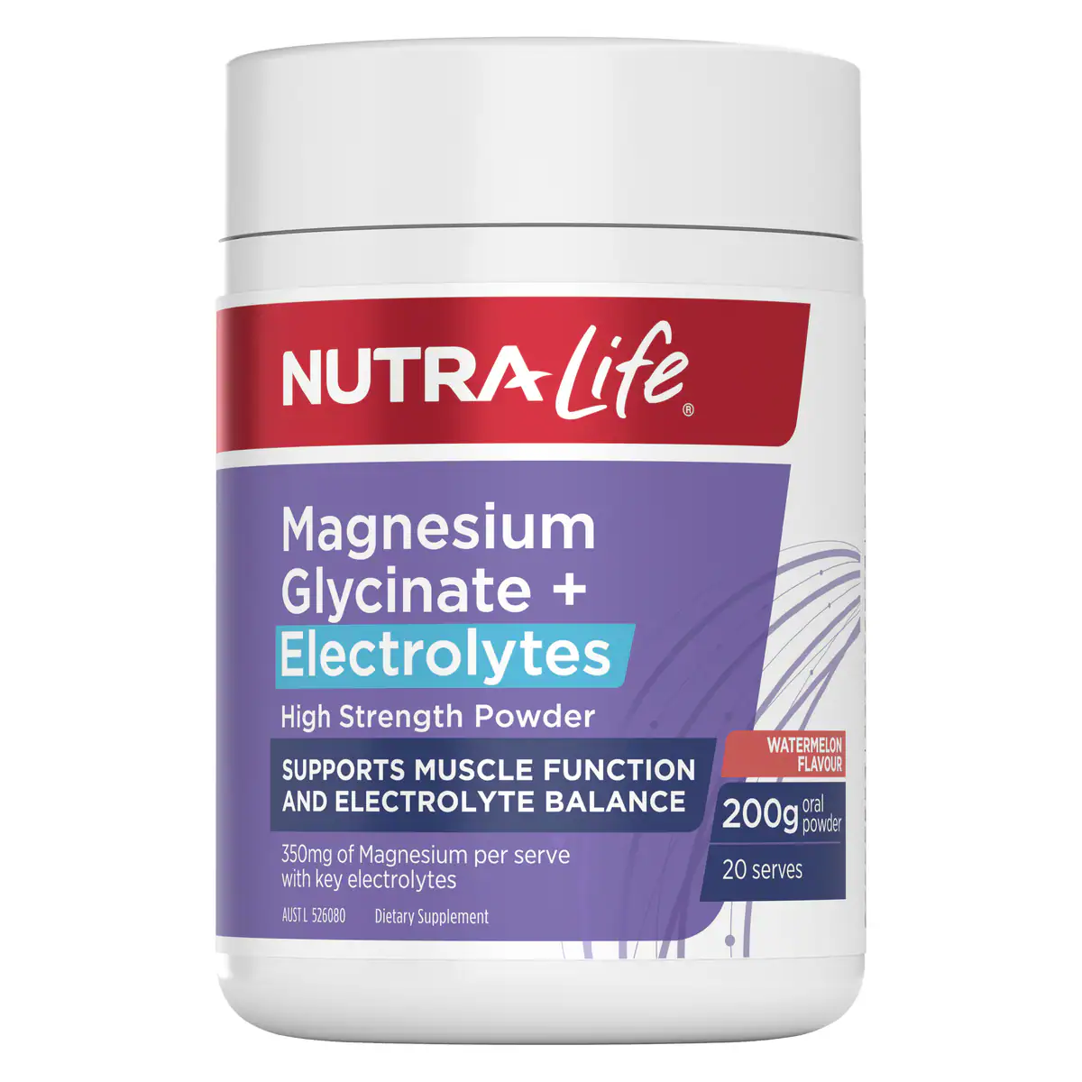 Nutra Life Magnesium Glycinate + Electrolytes Watermelon 200g