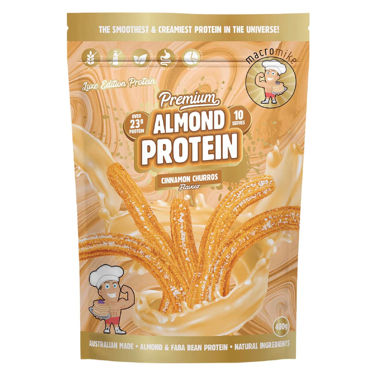Macro Mike Premium Almond Protein Cinnamon Churros 400g