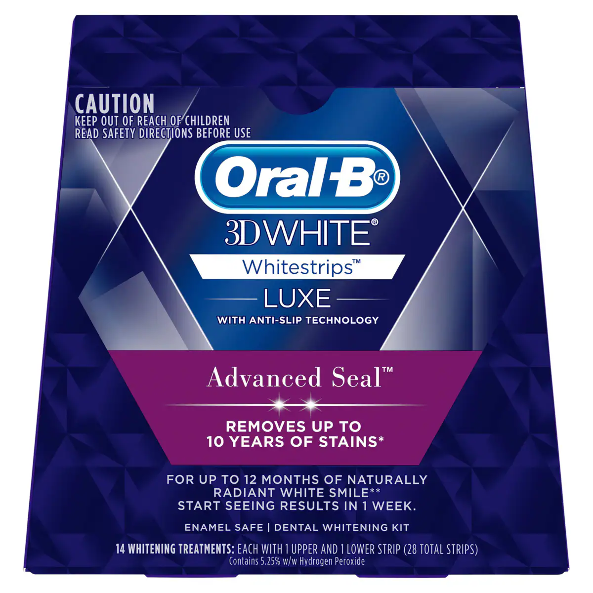 Oral B 3D White Luxe Whitening Treatments Advanced Seal 14 Pack