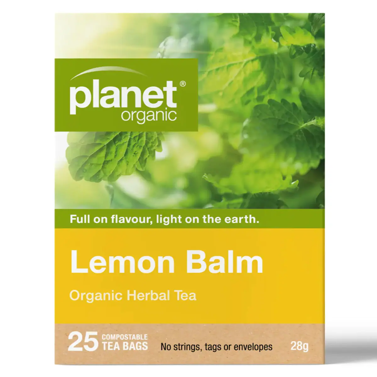 Planet Organic Lemon Balm Tea Bags 25 Pack