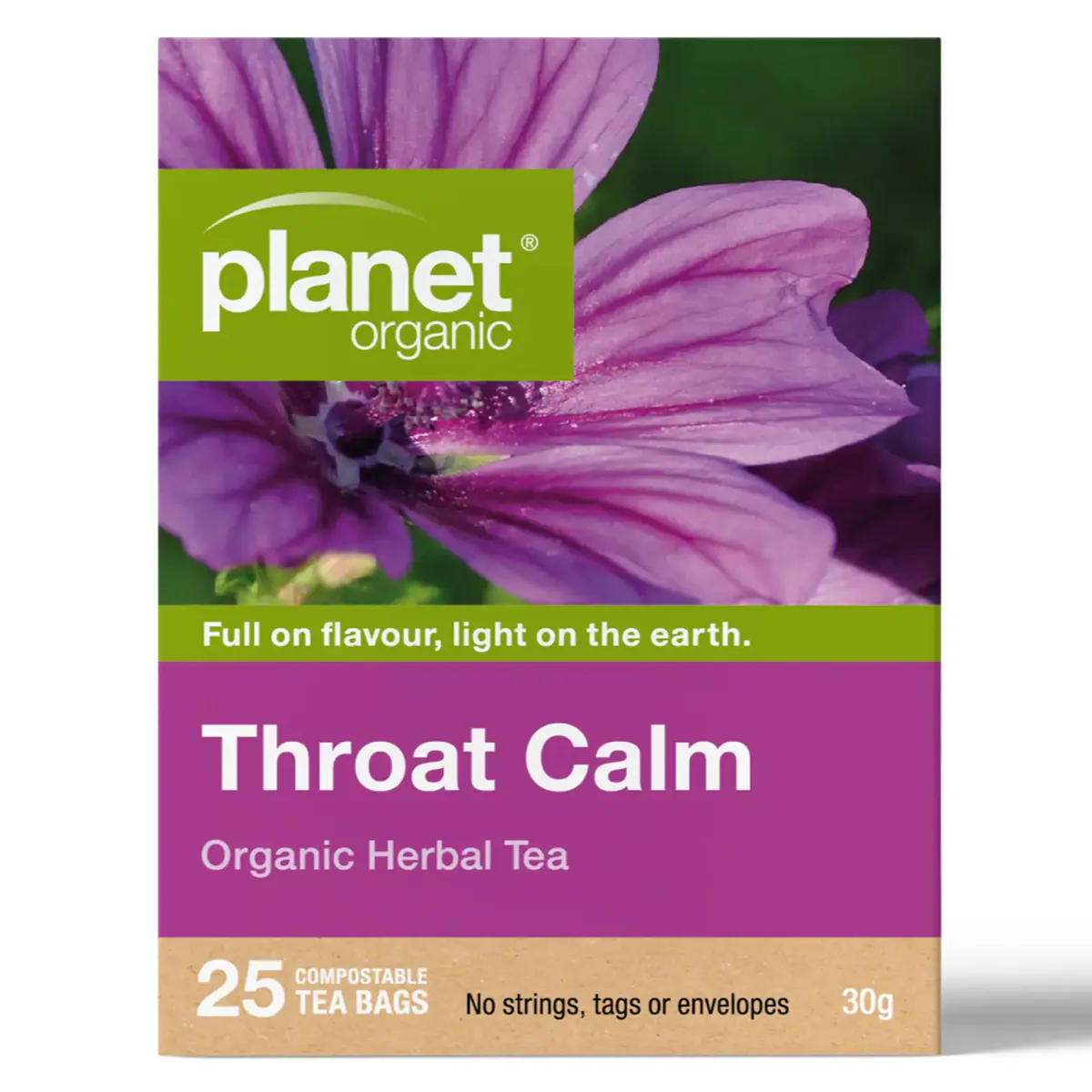 Planet Organic Throat Calm Tea Bags 25 Pack