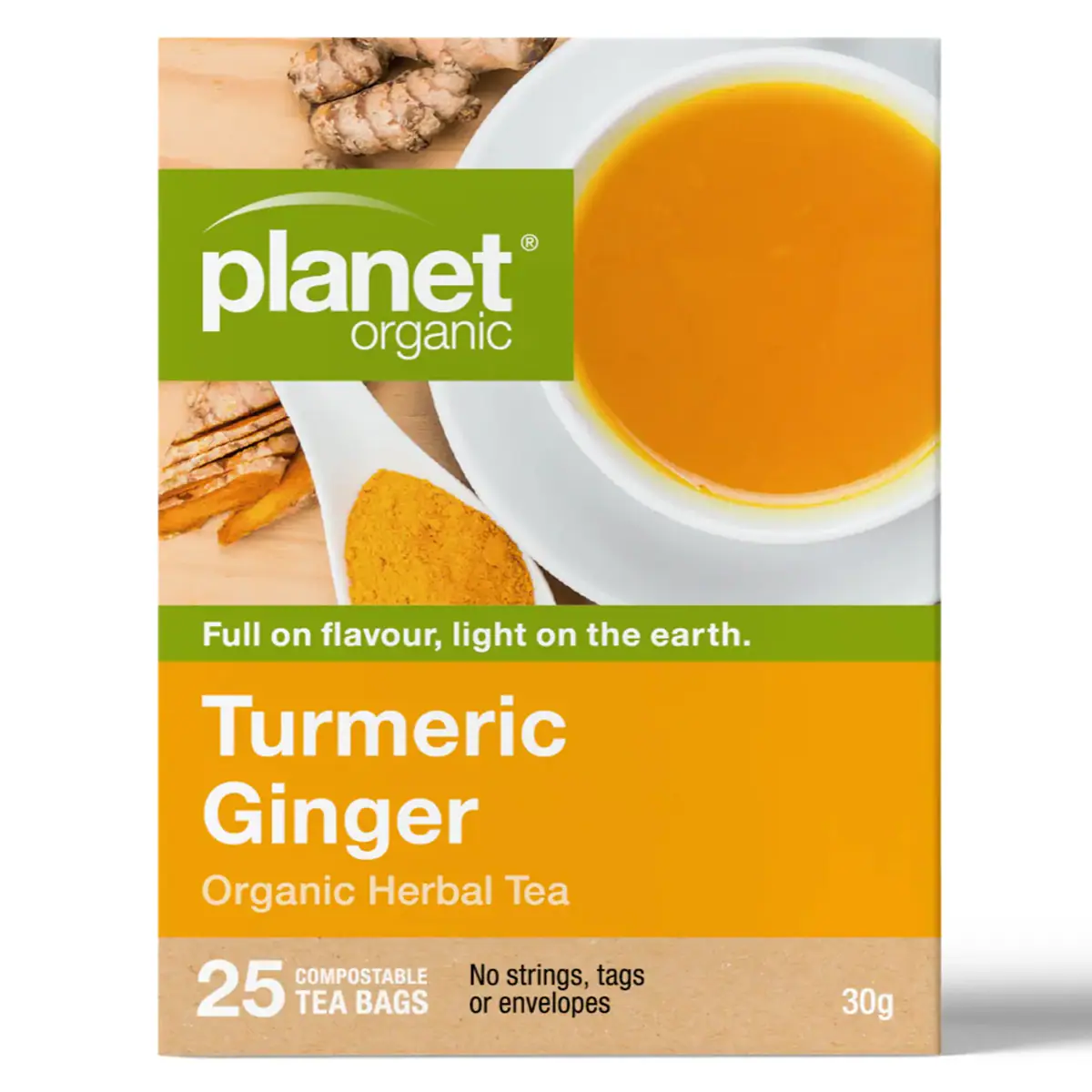 Planet Organic Turmeric Ginger 25 Tea Bags
