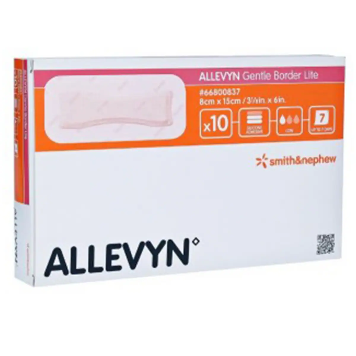 Allevyn Gentle Border Lite 8cm x 15cm 10 Pack