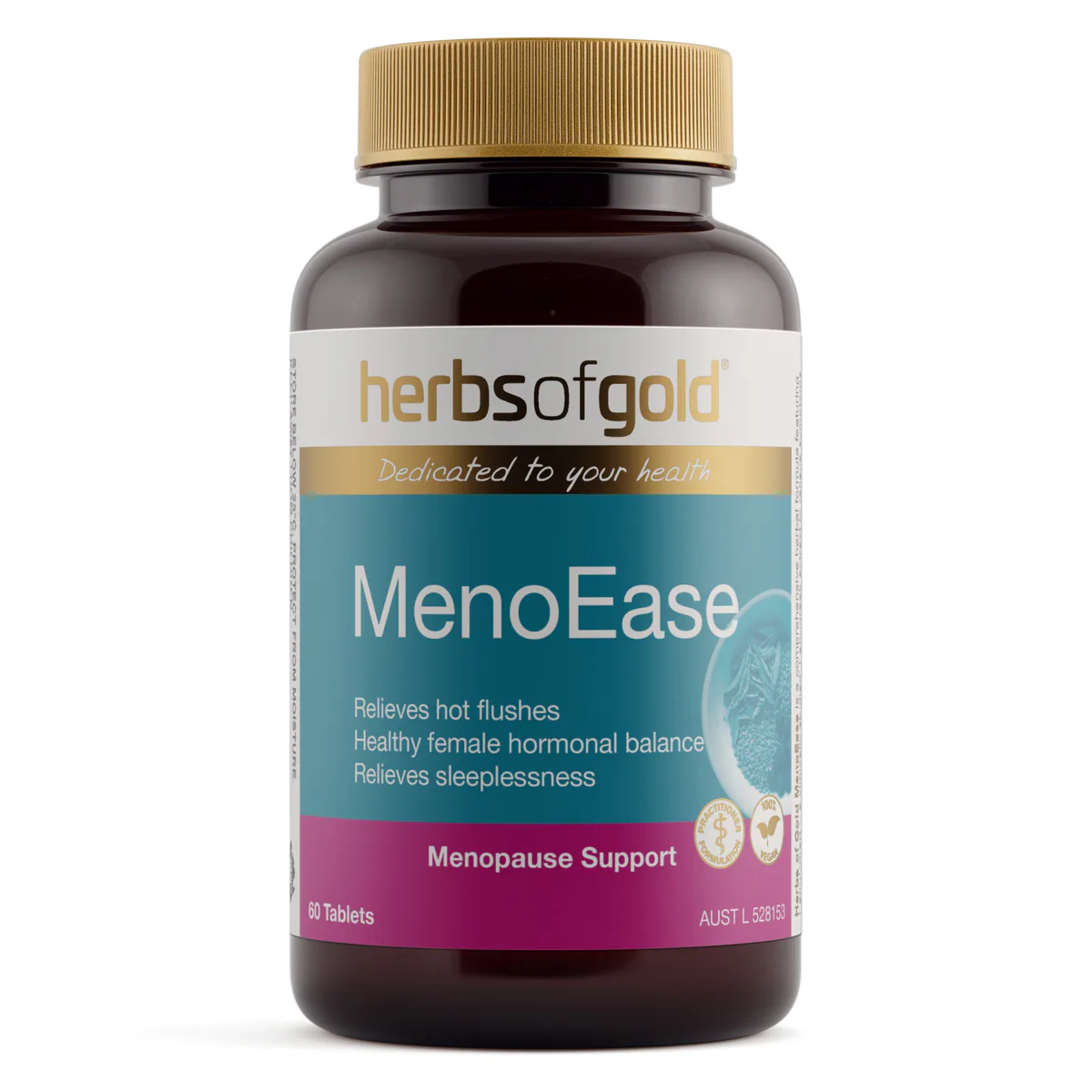 Herbs Of Gold MenoEase Menopause Support 60 Tablets