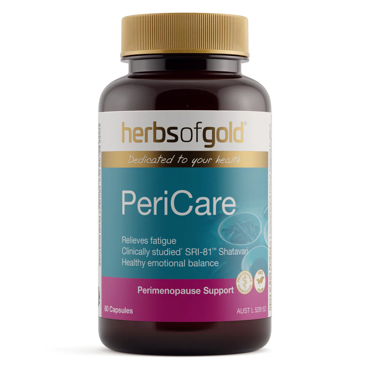 Herbs Of Gold PeriCare Perimenopause Support 60 Capsules