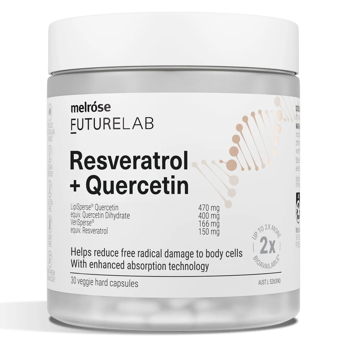 Melrose Futurelab Resveratrol + Quercetin 30 Capsules