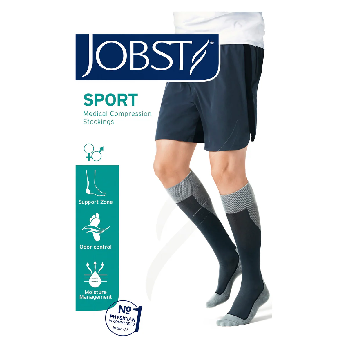 Jobst Sport Compression Socks Unisex 15-20 mmHg Pink M