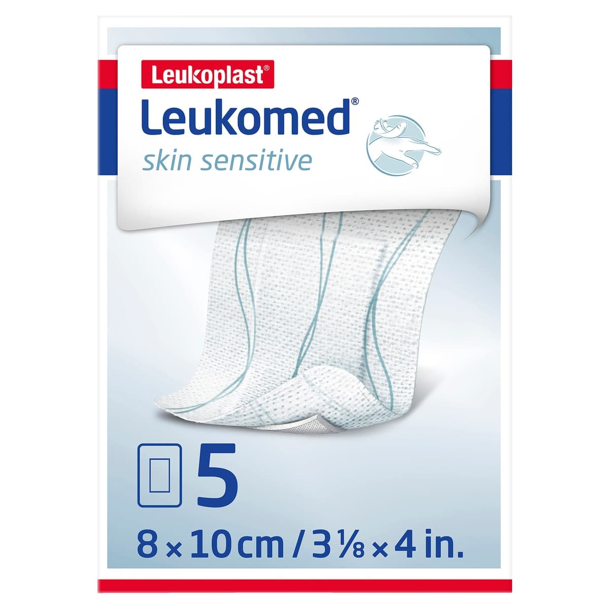 Leukoplast Leukomed Skin Sensitive Sterile 8cm X 10cm 5 Pack