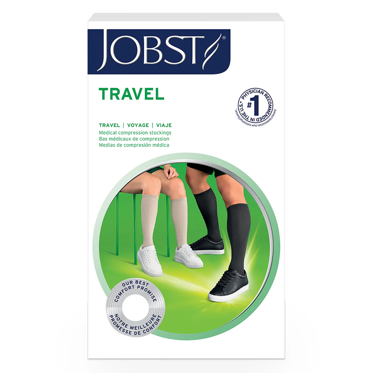 Jobst Compression Travel Socks Black Size 1 - 1 Pair