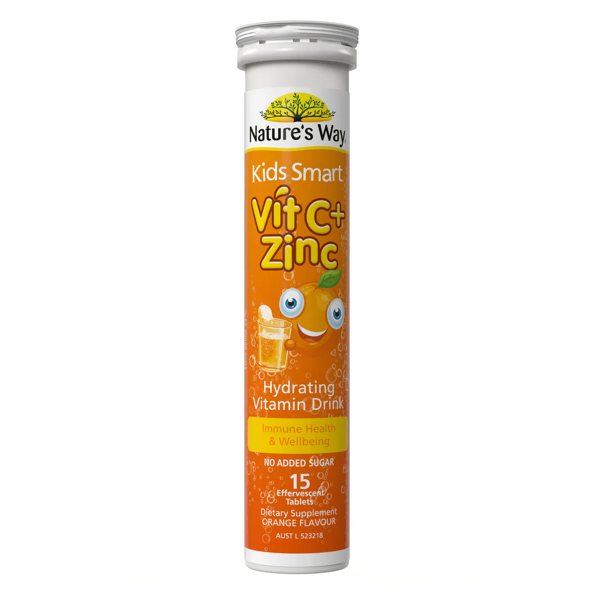 Nature's Way Kids Smart Vit C+ Zinc Effervescent Tablets 15 Pack