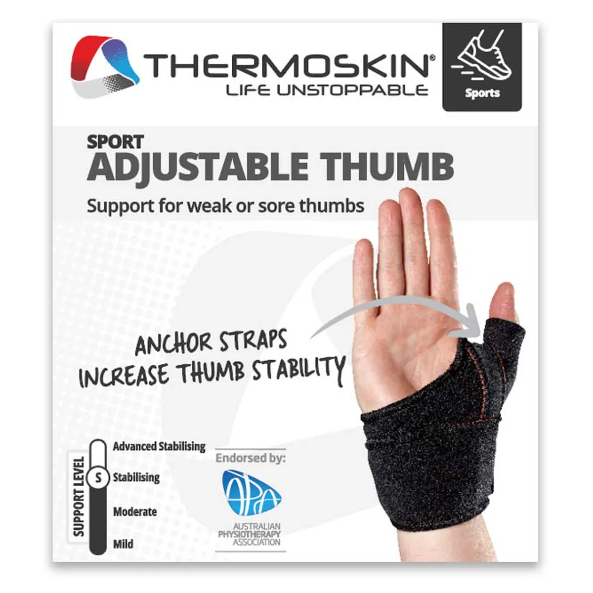 Thermoskin Sport Thumb Adjustable Left S/M