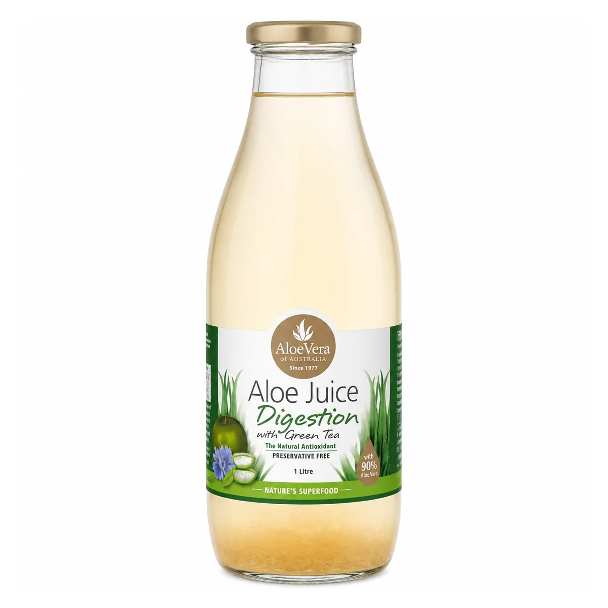 Aloe Vera Of Australia Aloe Juice Digestion With Green Tea 1 Litre