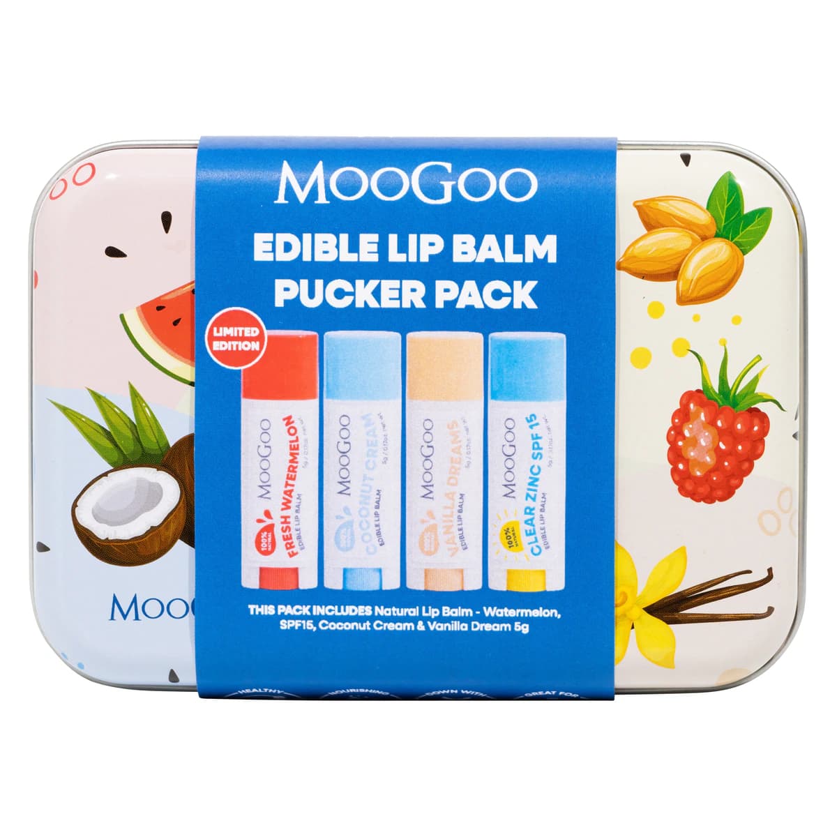 Moogoo Edible Lip Balm 4 Pack