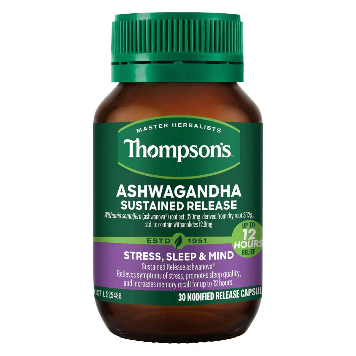 Thompson's Ashwagandha Sustained Release 30 Capsules