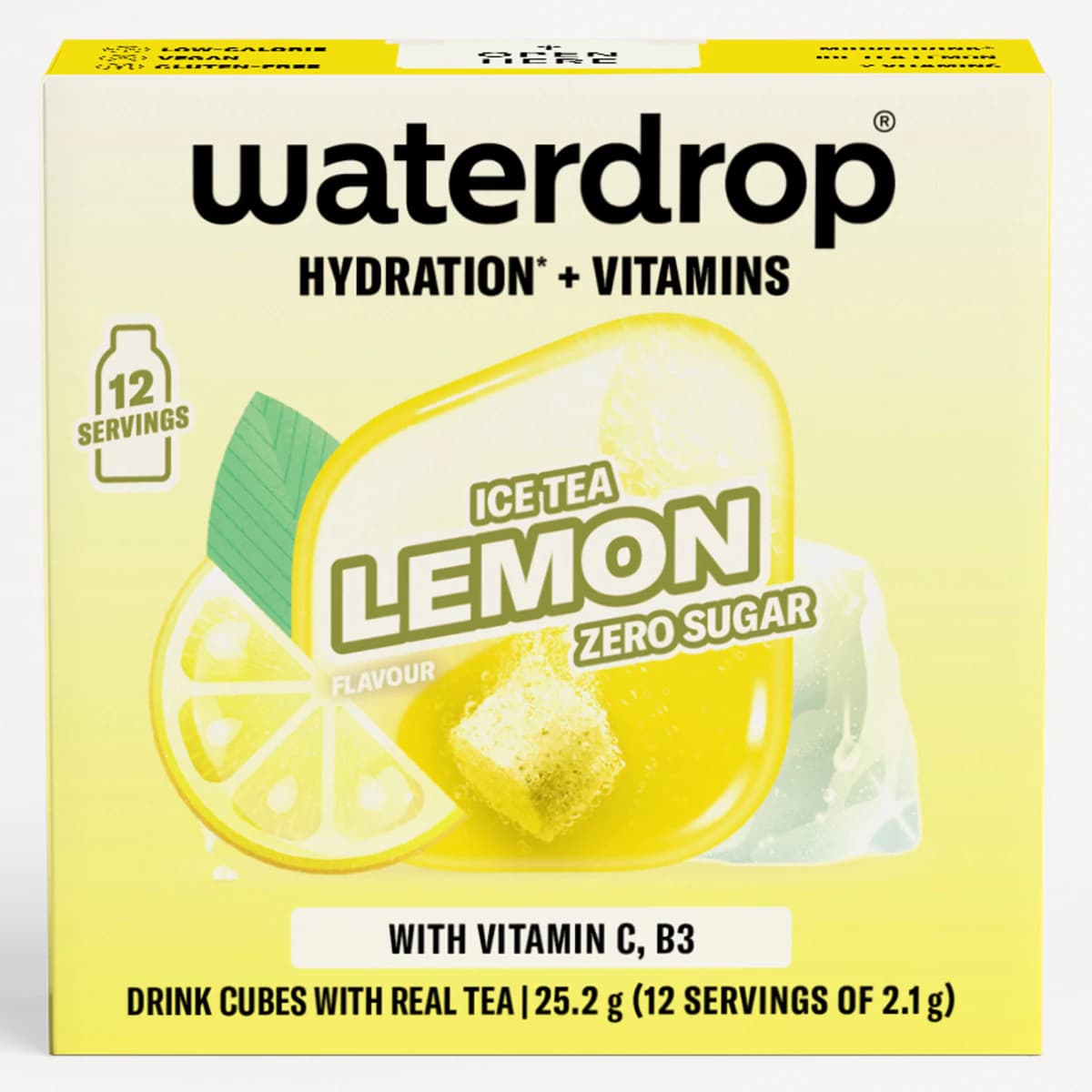 Waterdrop Vitamin Drink Cubes Ice Tea Lemon 12 Pack