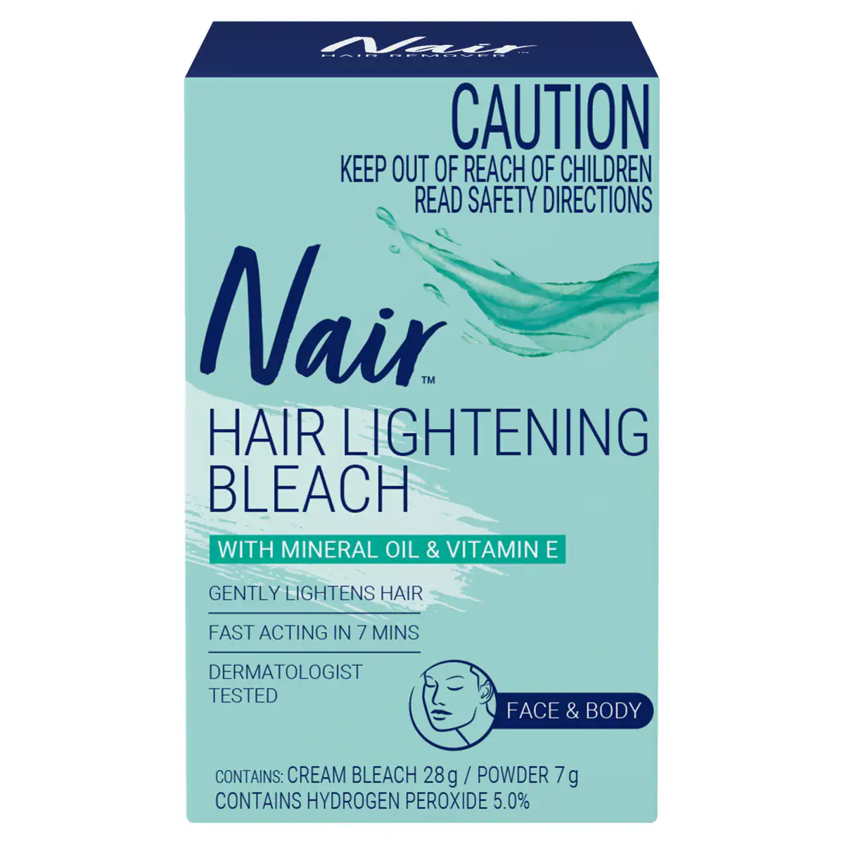 Nair Cream Hair Bleach for Face & Body 28g + Powder 7g